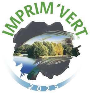 image représentant le label imprim'vert, certification écologique dans le domaine de l'impression.